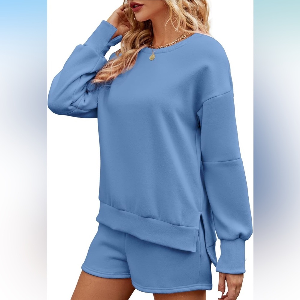 2 piece sweatshirt and shorts set